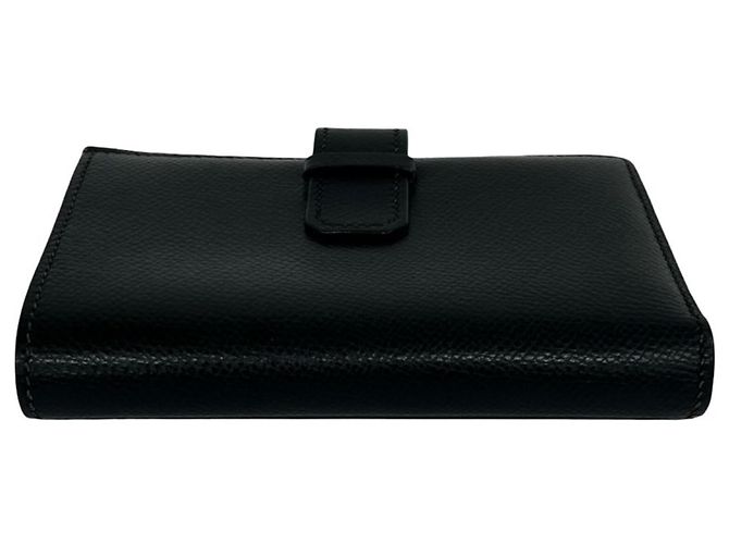 Hermès Hermes Jura Bi-fold Geldbörse aus schwarzem Epsom-Leder - Ansicht 6