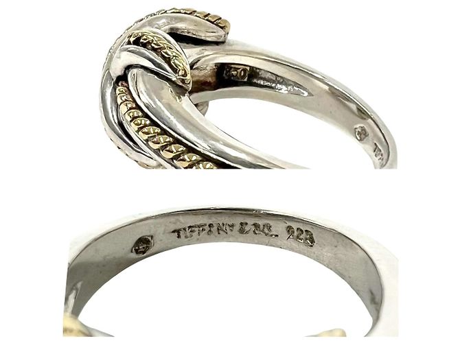 Autre Marque Anello Fascia Tiffany & Co. Signature Argento D'oro - vista 3