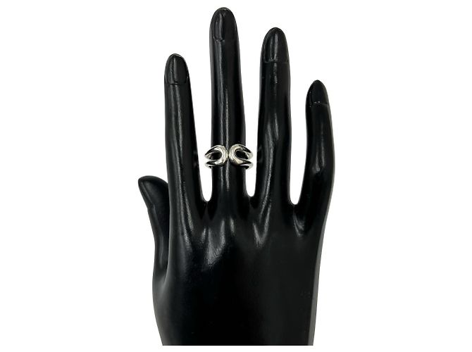 Autre Marque Bague Tiffany Open Teardrop Argenté - vue 2