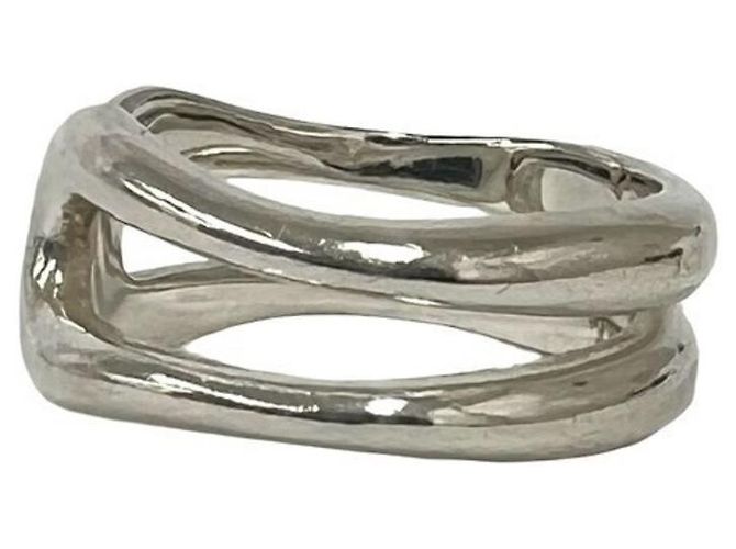 Autre Marque Bague Tiffany Open Teardrop Argenté - vue 4