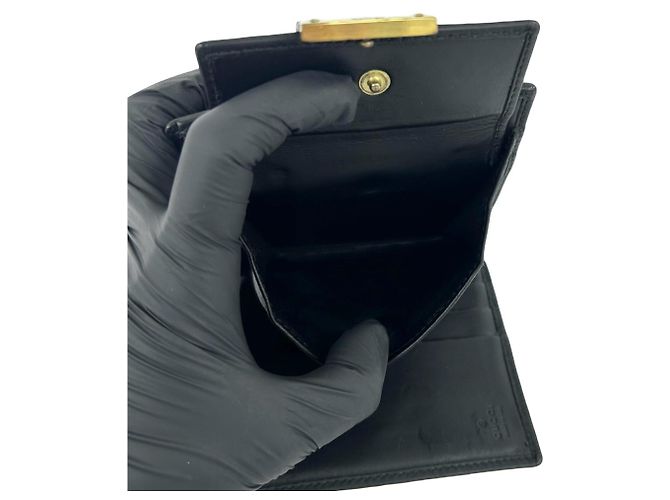 Portafoglio bi-fold Gucci nero - vista 10
