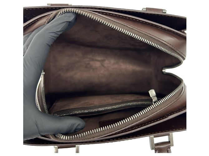 Bolsa Louis Vuitton Pont Neuf em couro Epi Marrom - vista 9