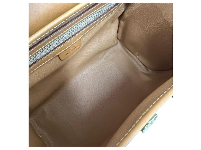 Céline Celine Vintage Macadam Blazon Pattern Mini Boston Tasche aus Leder Braun - Ansicht 9