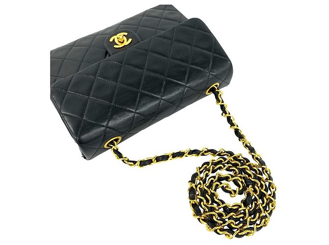Timeless Borsa a tracolla Chanel in pelle d'agnello nera Nero - vista 4
