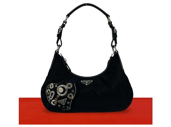 Mini Bolsa Boston Gucci em Lona e Couro Preto - vista 18