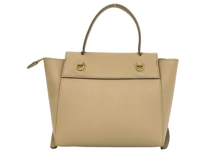 Céline Bolsa de mão CELINE Belt Bag Nano em couro Bege - vista 3
