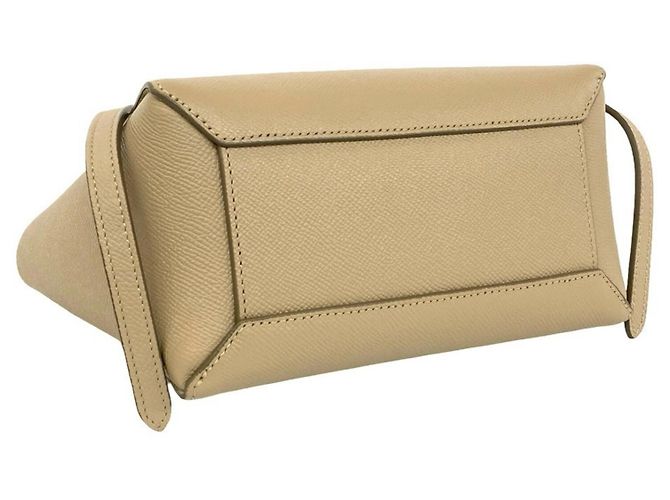 Céline Bolsa de mão CELINE Belt Bag Nano em couro Bege - vista 7