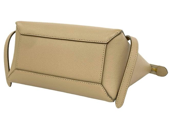 Céline Bolsa de mão CELINE Belt Bag Nano em couro Bege - vista 8