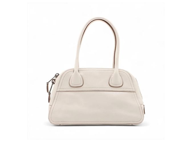 Borsa a tracolla 2-Way Miu Miu Vivant in pelle Nappa Bianco - vista 2