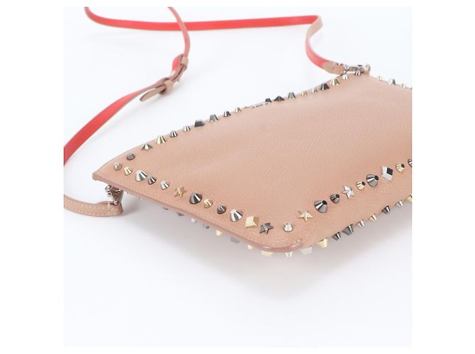 Borsa a pochette Christian Louboutin Rubi Beige - vista 5