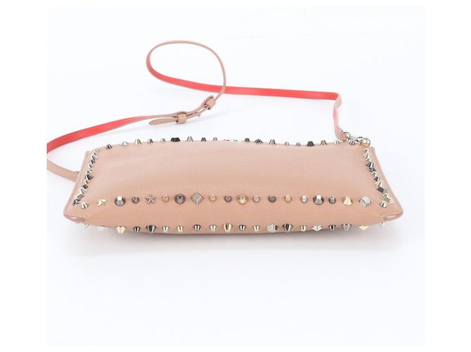Borsa a pochette Christian Louboutin Rubi Beige - vista 6