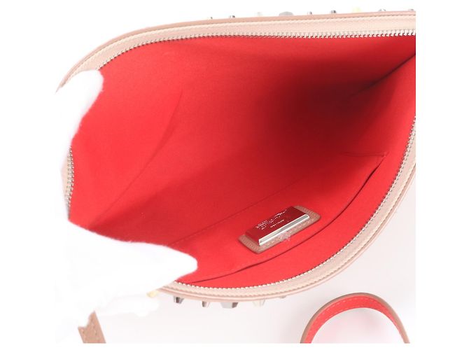 Borsa a pochette Christian Louboutin Rubi Beige - vista 7