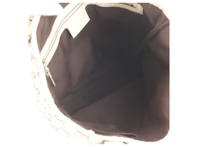 Borsa Tote a Secchiello Gucci GG Canvas Leather Marrone - vista 7