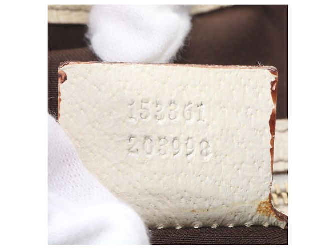 Borsa Tote a Secchiello Gucci GG Canvas Leather Marrone - vista 9