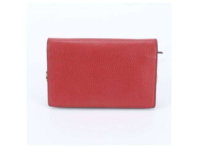 Gucci Interlocking G Leder 2-Way Kettentasche Rot - Ansicht 3