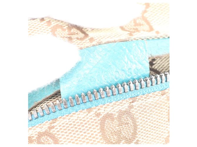 Borsa a tracolla/vita 2-way Gucci GG Canvas e pelle Marrone Blu - vista 10