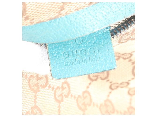 Borsa a tracolla/vita 2-way Gucci GG Canvas e pelle Marrone Blu - vista 9
