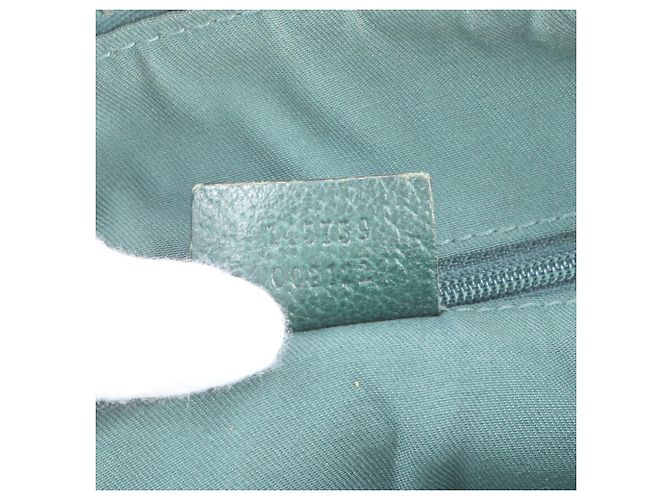 Gucci GG Canvas Sherry Line Horsebit Leder Tote Bag Beige Grün - Ansicht 9