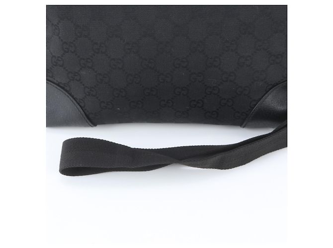 Borsa a tracolla Gucci GG Canvas Leather Nero - vista 2
