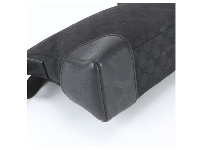 Borsa a tracolla Gucci GG Canvas Leather Nero - vista 5