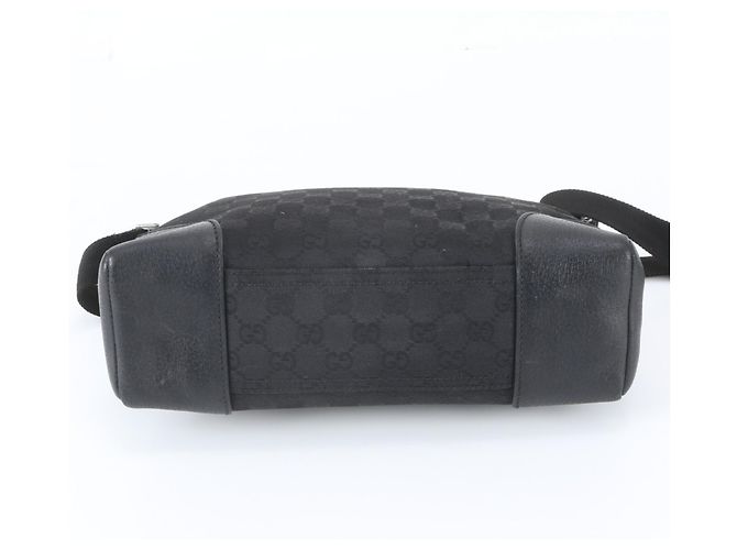 Borsa a tracolla Gucci GG Canvas Leather Nero - vista 6