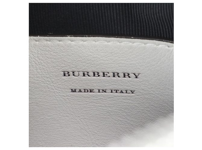 Bolsa de Ombro Burberry Nova Check em Couro e Lona Bege - vista 8