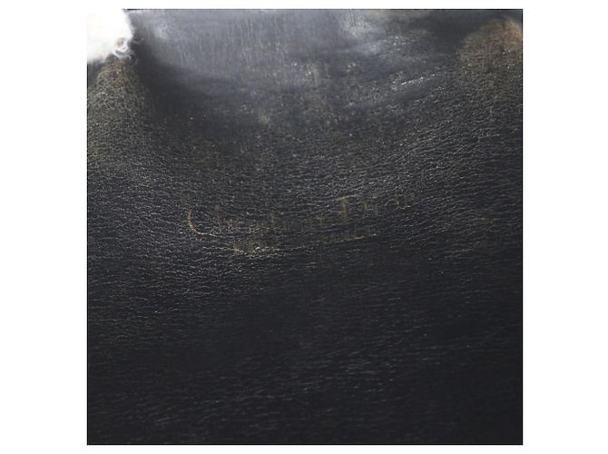 Borsa a tracolla in pelle Christian Dior Trotter Nero Beige - vista 8