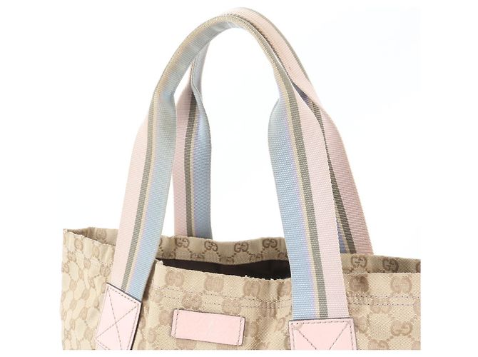 Gucci GG Canvas Leder Tote Bag Braun - Ansicht 2