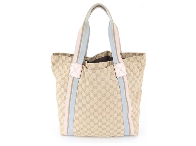 Gucci GG Canvas Leder Tote Bag Braun - Ansicht 3