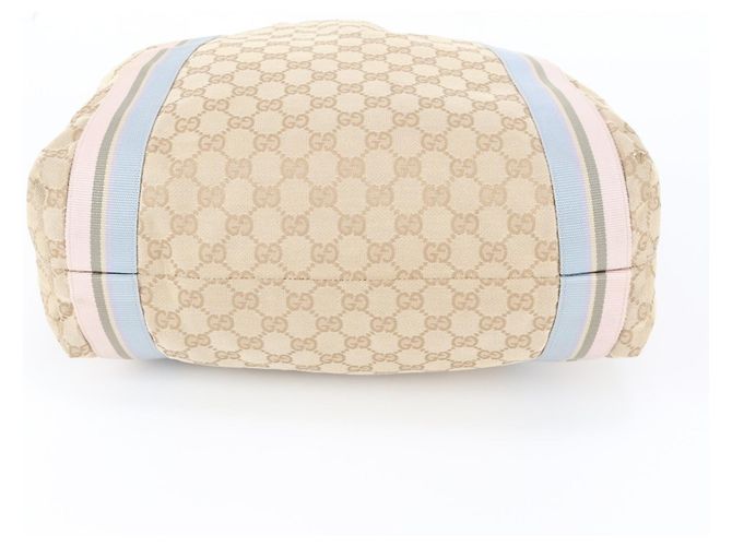 Gucci GG Canvas Leder Tote Bag Braun - Ansicht 6