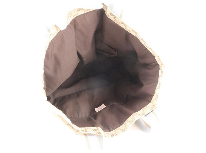 Gucci GG Canvas Leder Tote Bag Braun - Ansicht 7