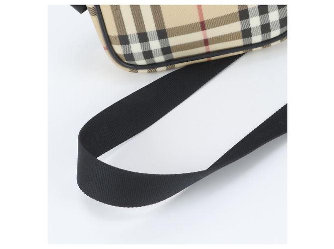 Burberry Nova Check Schultertasche aus Leder Beige - Ansicht 2