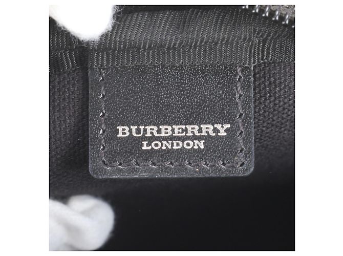 Burberry Nova Check Schultertasche aus Leder Beige - Ansicht 8