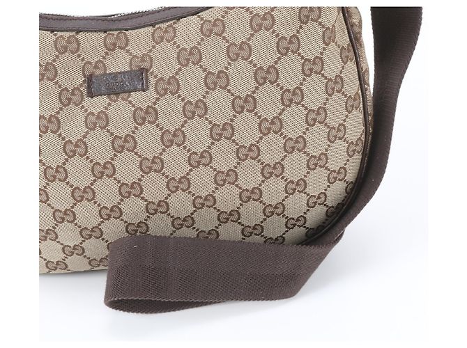 Borsa a tracolla Gucci GG Canvas 122790 in pelle Marrone Beige - vista 2
