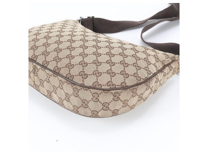 Borsa a tracolla Gucci GG Canvas 122790 in pelle Marrone Beige - vista 4