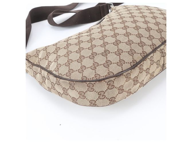 Borsa a tracolla Gucci GG Canvas 122790 in pelle Marrone Beige - vista 5