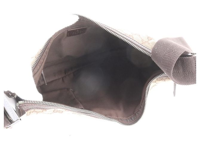 Borsa a tracolla Gucci GG Canvas 122790 in pelle Marrone Beige - vista 7