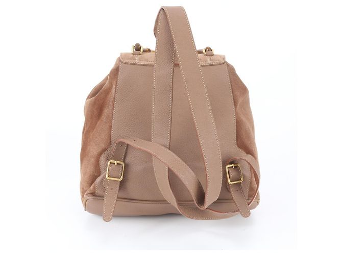 Borsa a tracolla in pelle Gucci Old Bamboo Marrone - vista 2