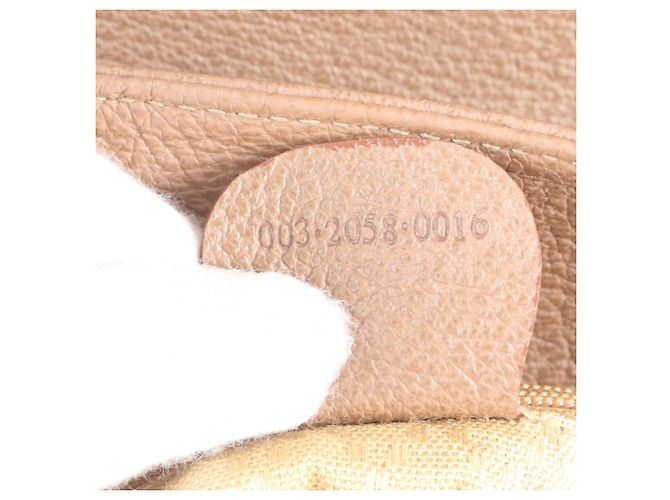 Borsa a tracolla in pelle Gucci Old Bamboo Marrone - vista 9