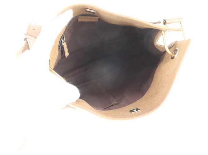 Bolso de hombro Gucci GG Canvas Eclipse de piel Castaño Beige - vista 7