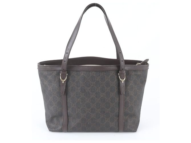 Gucci GG Supreme Nice Leder Tote Bag Braun - Ansicht 3