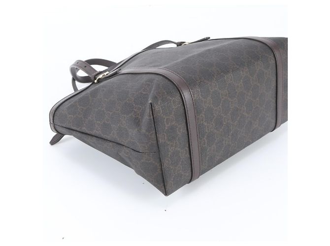 Gucci GG Supreme Nice Leder Tote Bag Braun - Ansicht 5