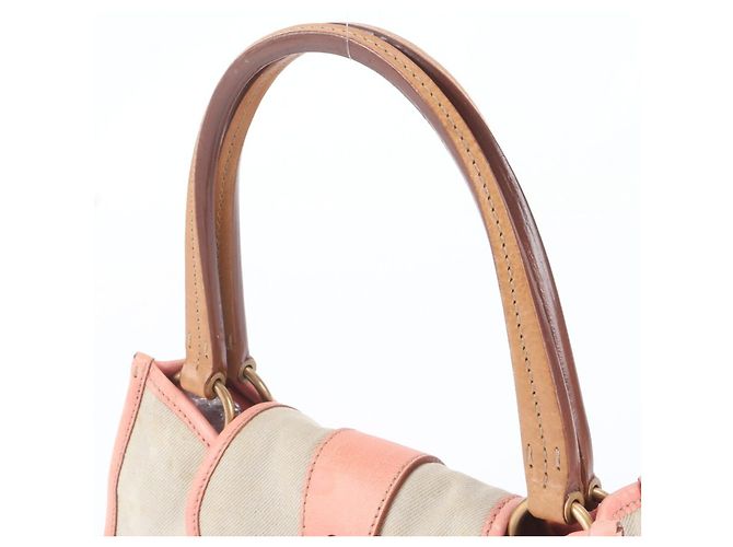 Miu Miu Lederhandtasche Tote Bag Pink Beige - Ansicht 2