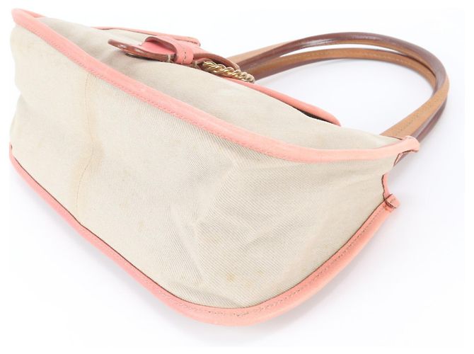 Miu Miu Lederhandtasche Tote Bag Pink Beige - Ansicht 4