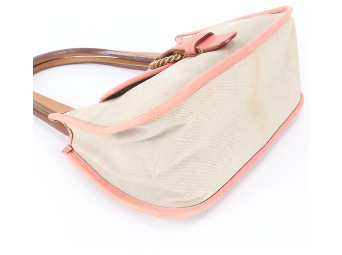 Miu Miu Lederhandtasche Tote Bag Pink Beige - Ansicht 5