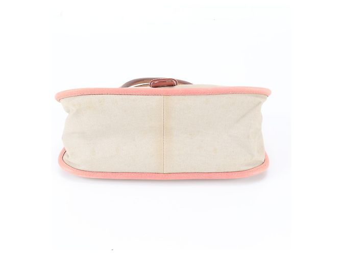 Miu Miu Lederhandtasche Tote Bag Pink Beige - Ansicht 6