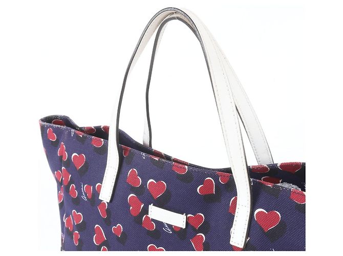 Borsa Tote Gucci Heartbeat All-Over Print Bianco Blu navy - vista 2