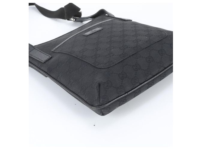 Borsa a tracolla Gucci GG Canvas Leather Nero - vista 5