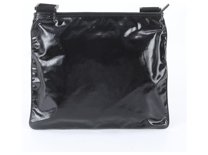 Borsa a tracolla messenger in pelle Gucci Crest Emblem Nero - vista 3
