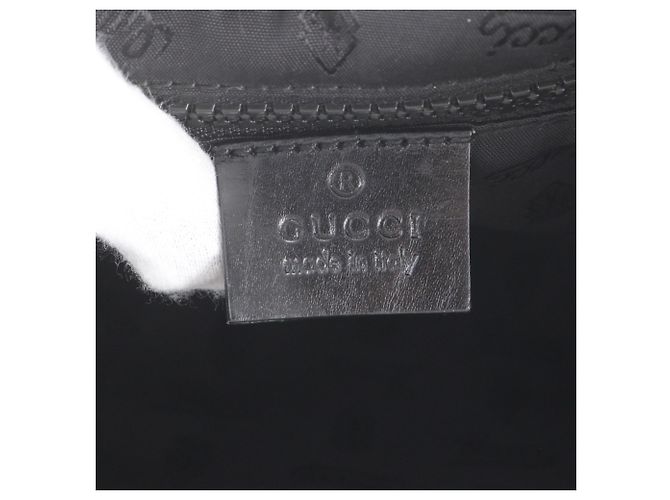 Borsa a tracolla messenger in pelle Gucci Crest Emblem Nero - vista 9